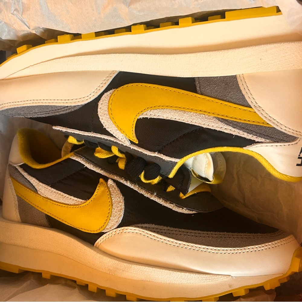 Nike Athletic Shoes - Yellow, Black, White